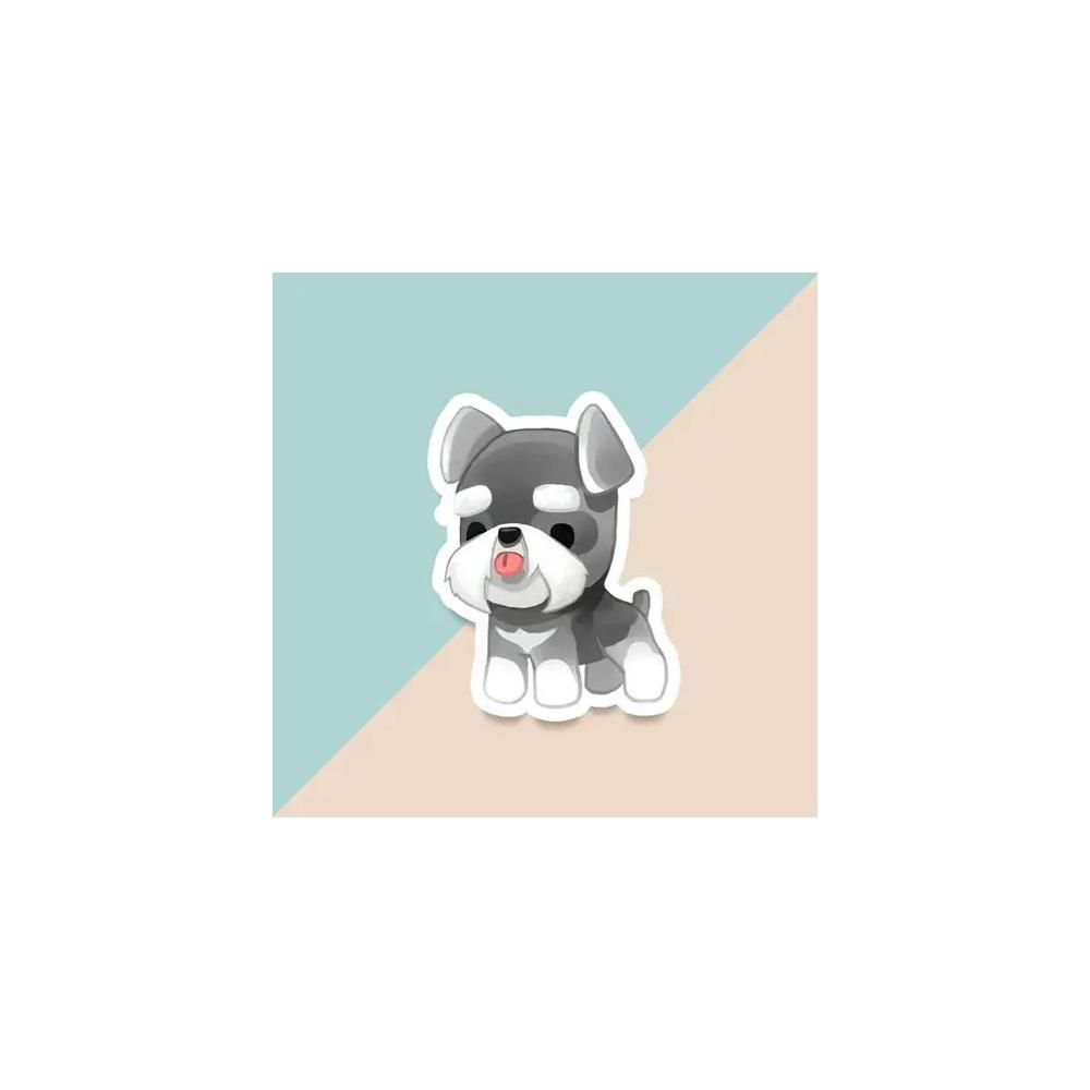 Stickers, Art & School, Thousand Skies, Vinyl, Transparent, Schnauzer, Grey & White, 760470